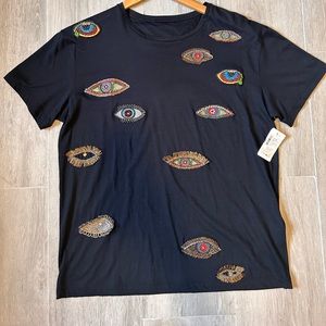 Valentino Embellished Evil Eye T-Shirt